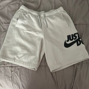 Cream Nike just do it shorts